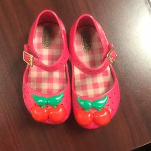 Mini Melissa toddler cherry shoes size 7